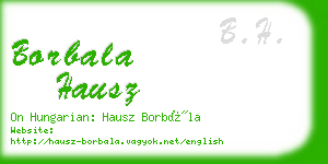 borbala hausz business card